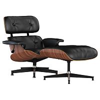 кресло lounge chair & ottoman черное в Кургане