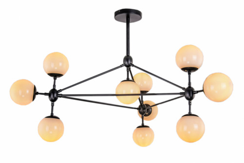 люстра modo 10 black+white черная, белые плафоны в Кургане