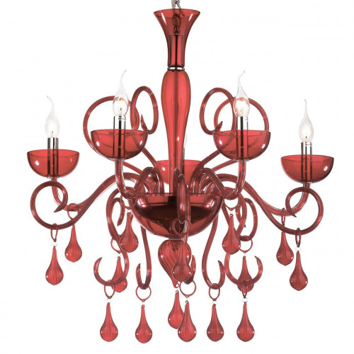 подвесная люстра ideal lux lilly sp5 rosso в Кургане