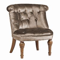кресло sophie tufted slipper chair серо-коричневое в Кургане