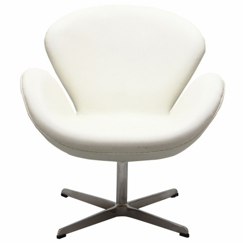 кресло swan chair экокожа белое в Кургане