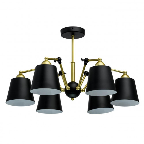 потолочная люстра mw-light таун 5 691011506 черная в Кургане