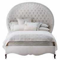 кровать двуспальная 160х200 белая с каретной стяжкой antoinette в Кургане