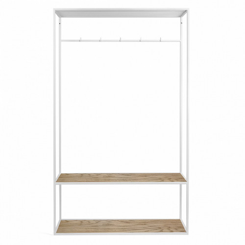 вешалка в прихожую hallra 2 white темный дуб в Кургане