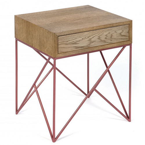 прикроватная тумба с ящиком prince темный дуб, медь в Кургане