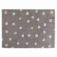 ковер tricolor polka dots серый розовый в Кургане