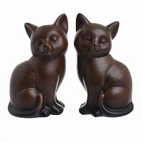декор настольный кошки, набор 2 шт. коричневого цвета в Кургане