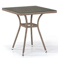 стол из иск. ротанга t282bnt-w56-70x70 light brown в Кургане
