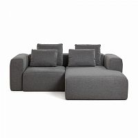 диван blok sofa 2 правый угол темно-серый от la forma (ex julia grup) в Кургане