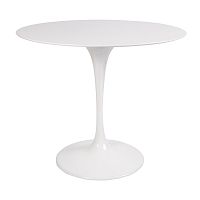 стол eero saarinen style tulip table mdf белый d90 глянцевый в Кургане