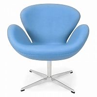 кресло swan chair голубое в Кургане