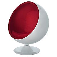 кресло-шар eero ball chair бело-красное в Кургане