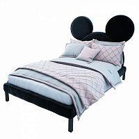кровать детская односпальная 120х200 см черная mickey mouse в Кургане
