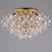потолочная люстра eurosvet crystal 10081/6 золото/прозрачный хрусталь strotskis в Кургане