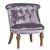 кресло sophie tufted slipper chair вельвет серое в Кургане