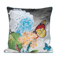 декоративная подушка голубая гортензия botanical style в Кургане