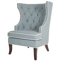 кресло мягкое с ушами бирюзовое gramercy club chair в Кургане