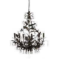 люстра 19th c. rococo iron & smoke crystal round чёрная в Кургане