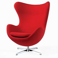 кресло egg chair кашемир красное в Кургане