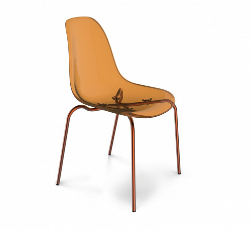 стул dsr прозрачный кофейный s30 (eames style) в Кургане