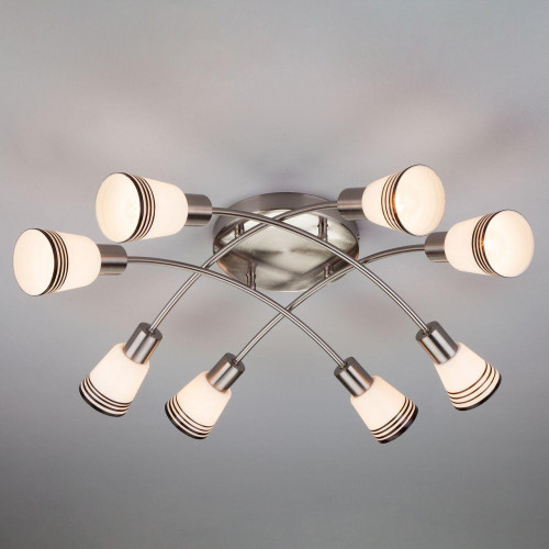 потолочная люстра eurosvet jenna 30131/8 сатин-никель в Кургане