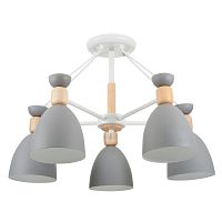 потолочная люстра freya delia fr5033cl-05w серая в Кургане