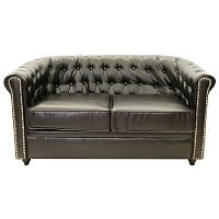 кожаные диваны chesterfield brown 2s коричневый (ширина 162 см) в Кургане