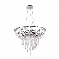 подвесная люстра crystal lux dorotea sp5 d450 chrome прозрачная в Кургане