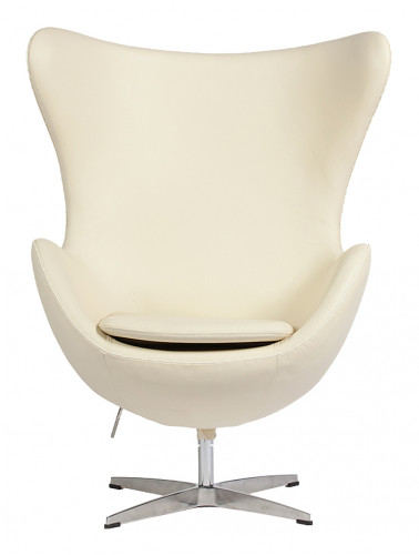 кресло egg chair кожа кремовое в Кургане