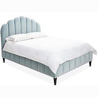 кровать двуспальная 160x200 голубая sutton scalloped в Кургане