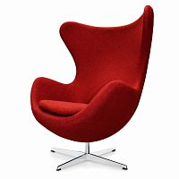 кресло egg chair темно-красное в Кургане