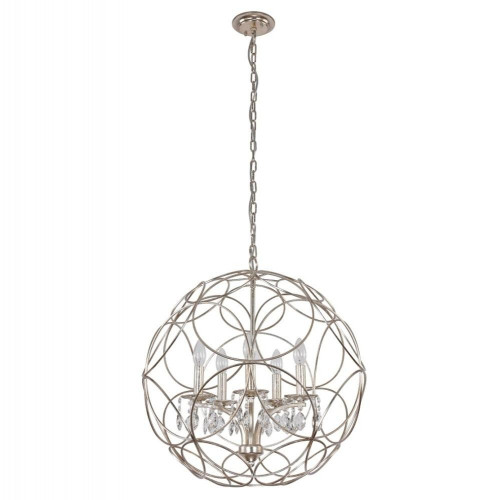 подвесная люстра crystal lux aria sp5 silver в Кургане