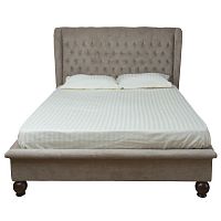 кровать двуспальная 160х200 из велюра бежевая bliss в Кургане