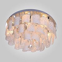 потолочная люстра eurosvet cascade 80117/9 хром/белый в Кургане