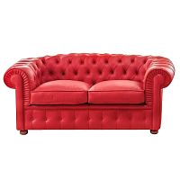 диван честерфилд (chesterfield) прямой красный в Кургане