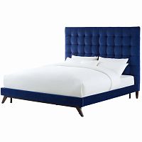 кровать eden 90х200 синий велюр р в Кургане