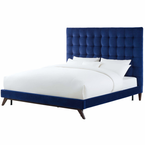 кровать eden 90х200 синий велюр р в Кургане