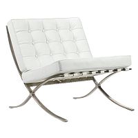 детское кресло barcelona chair кожа белое в Кургане