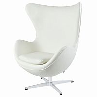 кресло egg chair by arne jacobsen белое в Кургане
