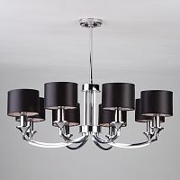 подвесная люстра eurosvet diana 60067/8 хром черная в Кургане