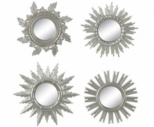 комплект зеркал-солнце в серебряных рамах silver sunny, 4 штуки в Кургане