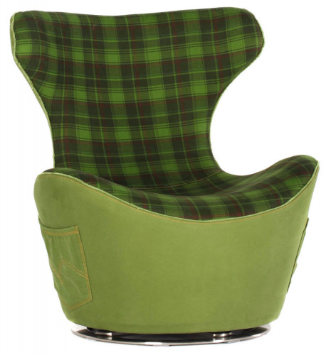 кресло green grid jeans зеленое в Кургане