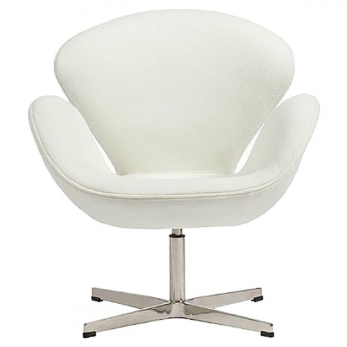 кресло swan chair кашемир белое в Кургане