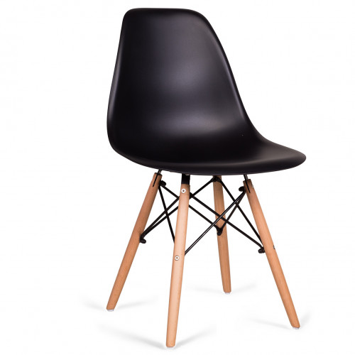 стул деревянный pc-015 черный (eames style) в Кургане