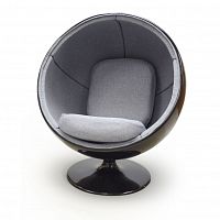 кресло ball chair черно-серое в Кургане