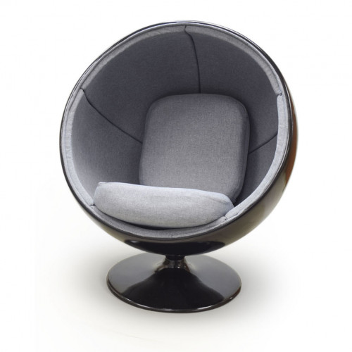 кресло ball chair черно-серое в Кургане