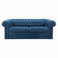 диван chesterfield прямой синий в Кургане