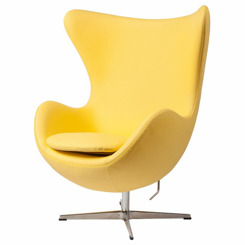 кресло egg chair кожа желтое в Кургане