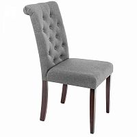 стул деревянный amelia dark walnut / fabric grey в Кургане