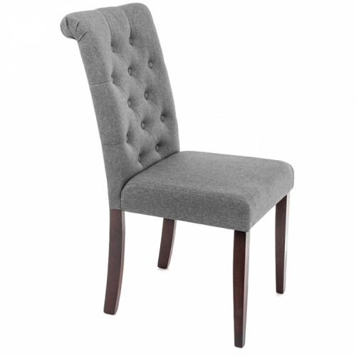 стул деревянный amelia dark walnut / fabric grey в Кургане